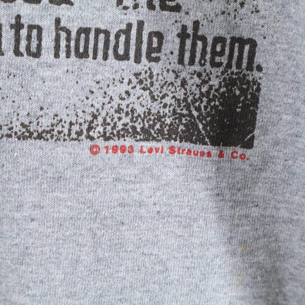 Levi's(リーバイス) 90s VINTAGE AMERICA'S FINEST OVERALL プリントTシャツ グレー