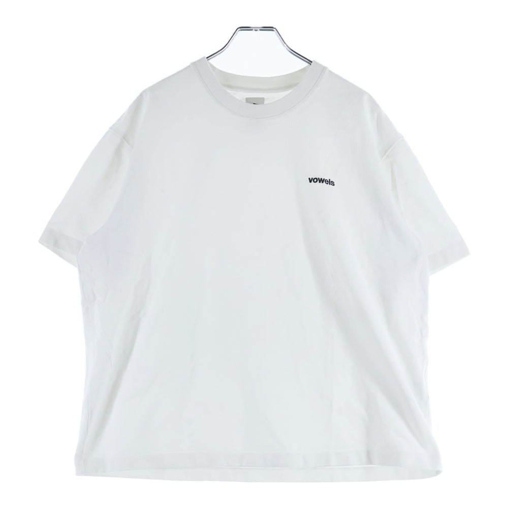 NO BRAND(ノーブランド) vowels / バウルズ CLASSIC TEE コットンジャージー半袖Tシャツ ホワイト 24SS-T008-01-2