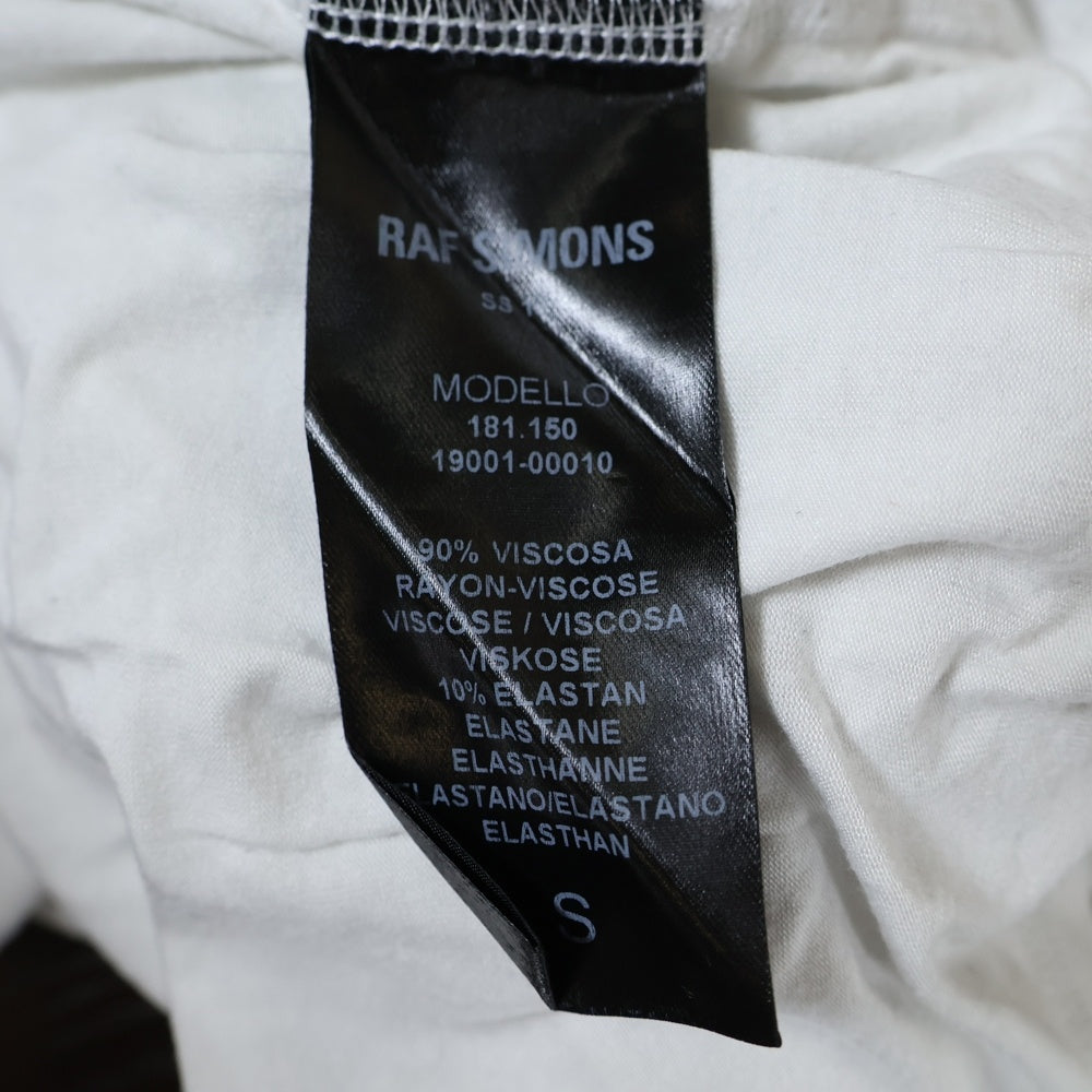 RAF SIMONS(ラフシモンズ) 18SS JOY DIVISION L/S TEE ジョイディビジョン ハイネックカットソー Tシャツ ホワイト 181-130