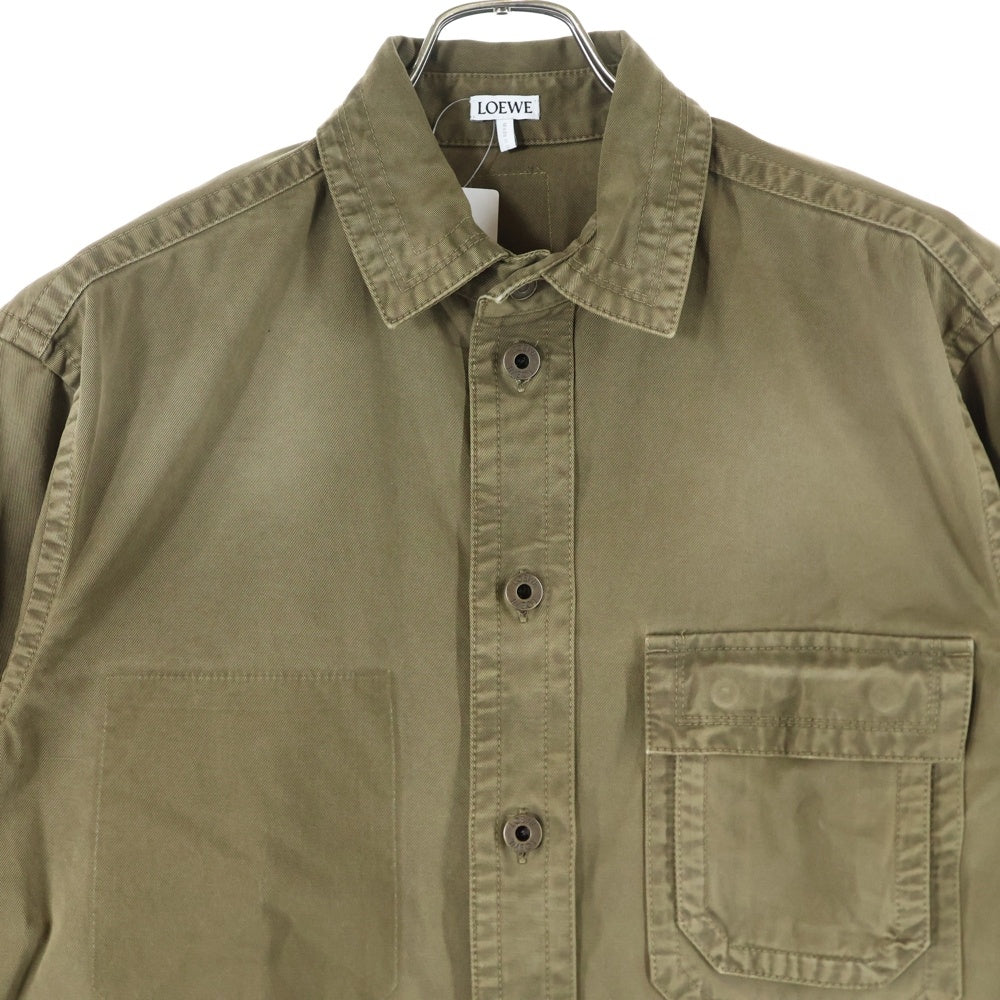 LOEWE(ロエベ) OVERSHIRT オーバーシャツ カーキ H526Y02WA3