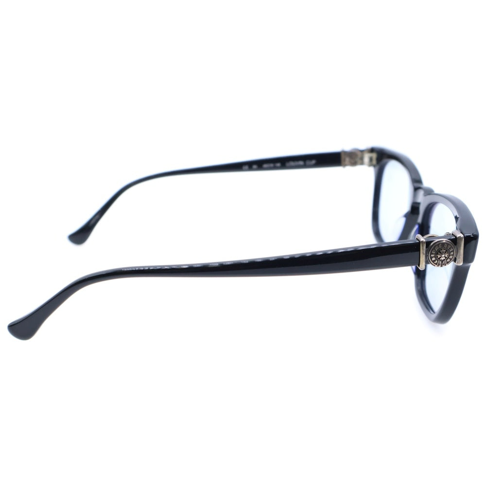 CHROME HEARTS(クロムハーツ) LOUVIN CUP ホースシューテンプル ボストンフレームサングラス アイウェア 眼鏡 ブラック/シルバー