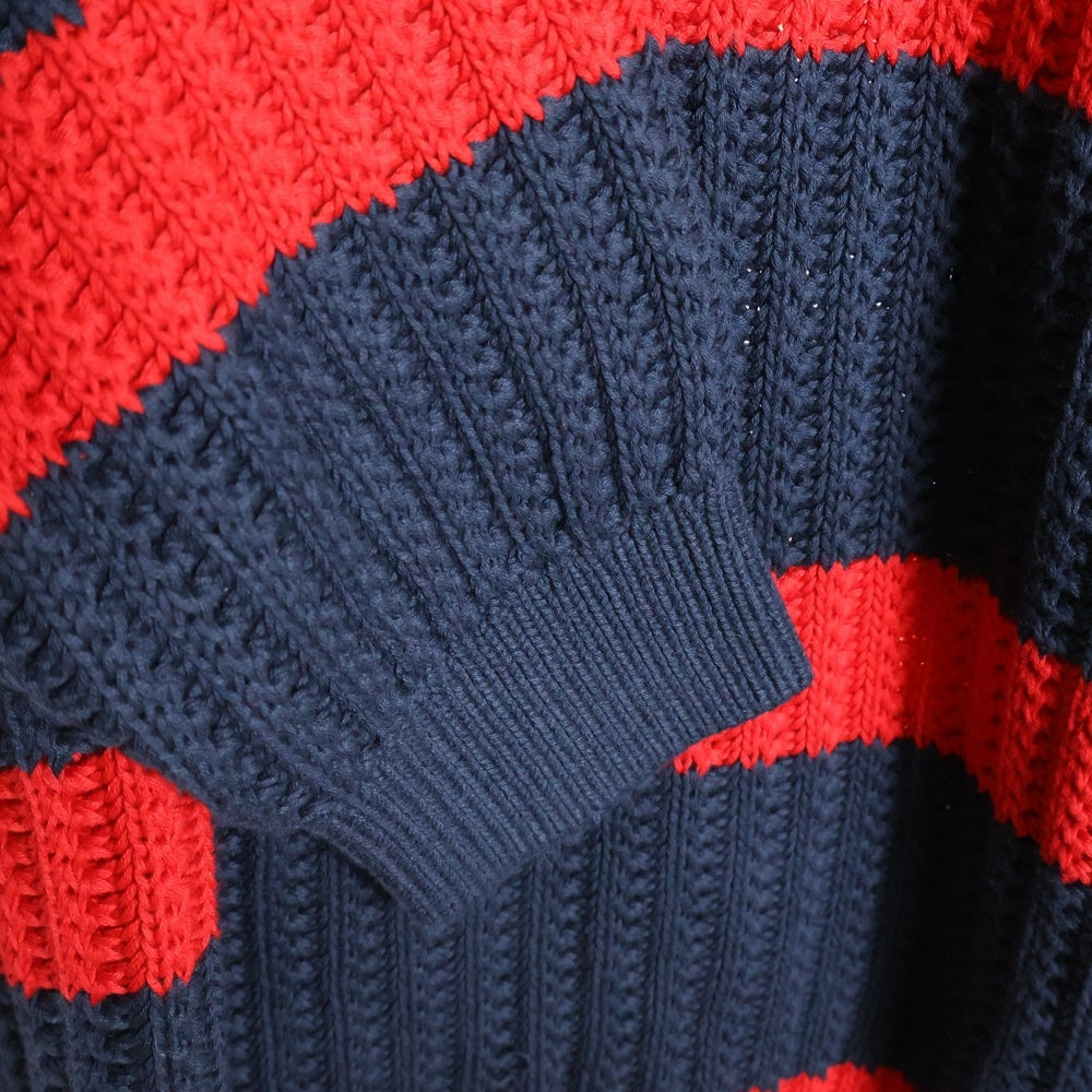 SUPREME(シュプリーム) 25SS Stripe Small Box Sweater ストライプ スモールボックス ニットセーター ネイビー/レッド
