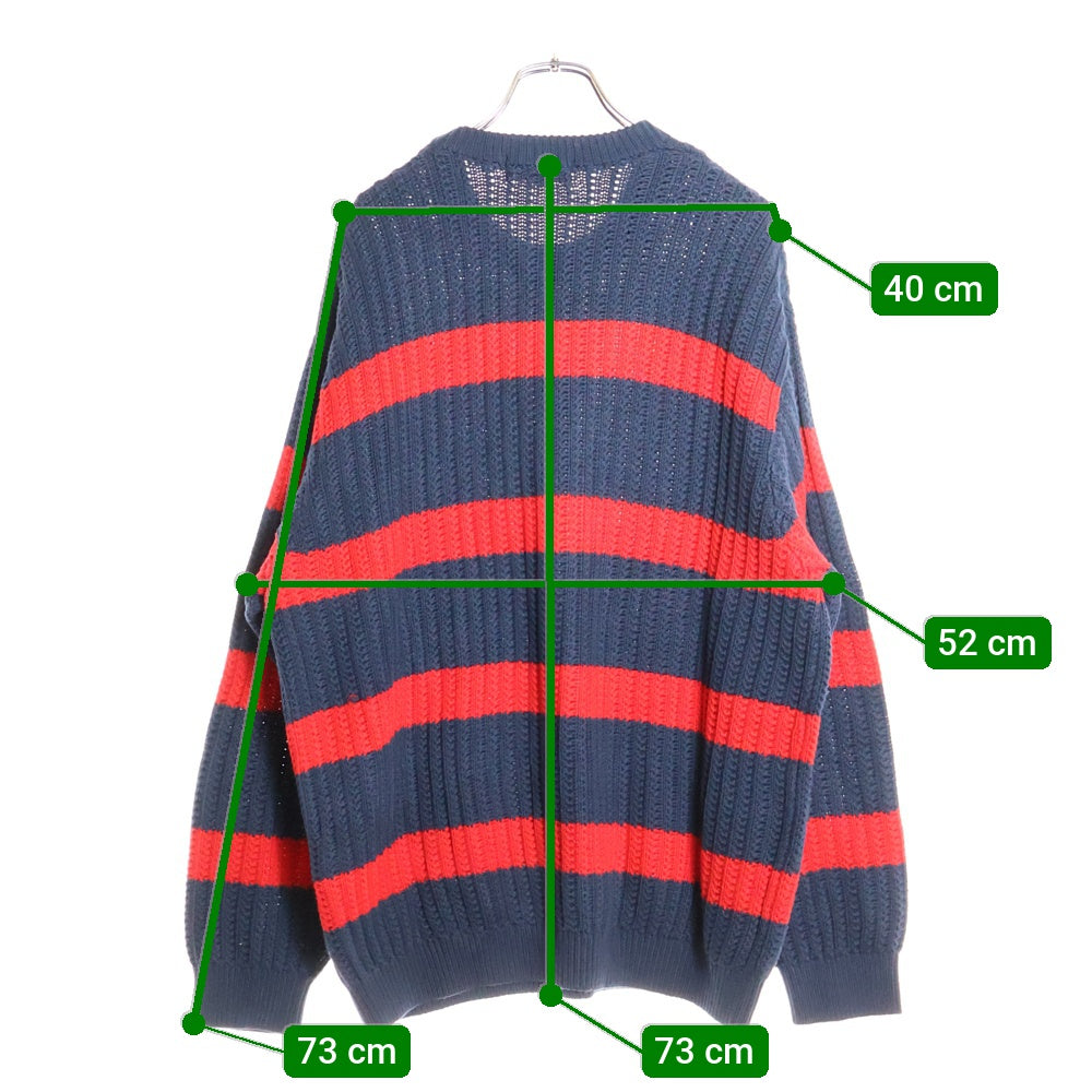 SUPREME(シュプリーム) 25SS Stripe Small Box Sweater ストライプ スモールボックス ニットセーター ネイビー/レッド