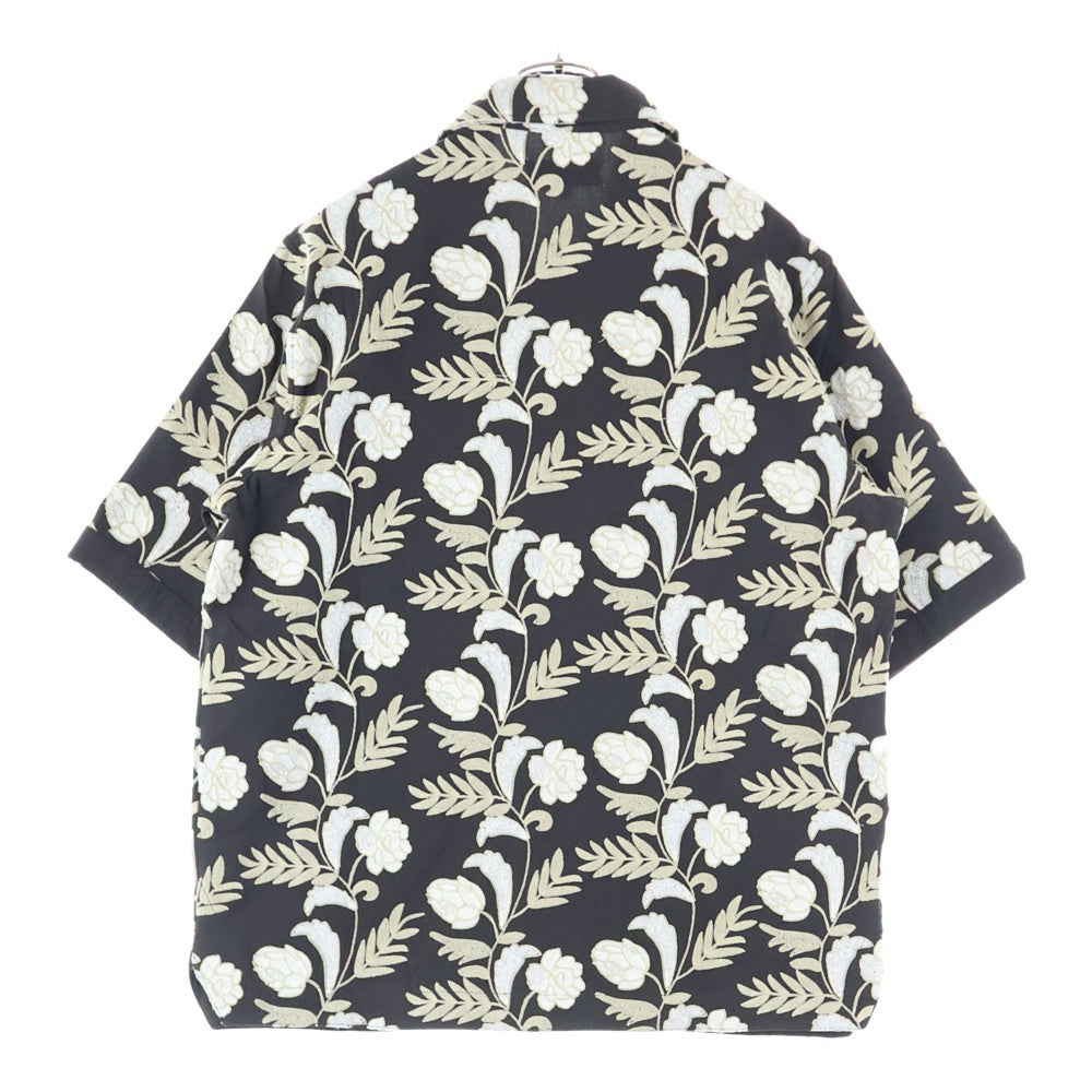 KITH(キス) 25SS Floral Woodpoint shirts フローラル ウッドポイント スナップボタン 半袖シャツ ブラウン 25‐051‐060‐0004