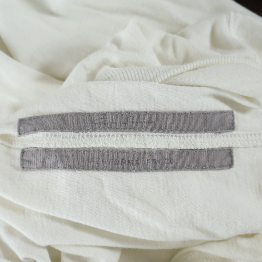 Rick Owens(リックオウエンス) LS LEVEL T ロングスリーブTシャツ ホワイト RU20F3266-JA