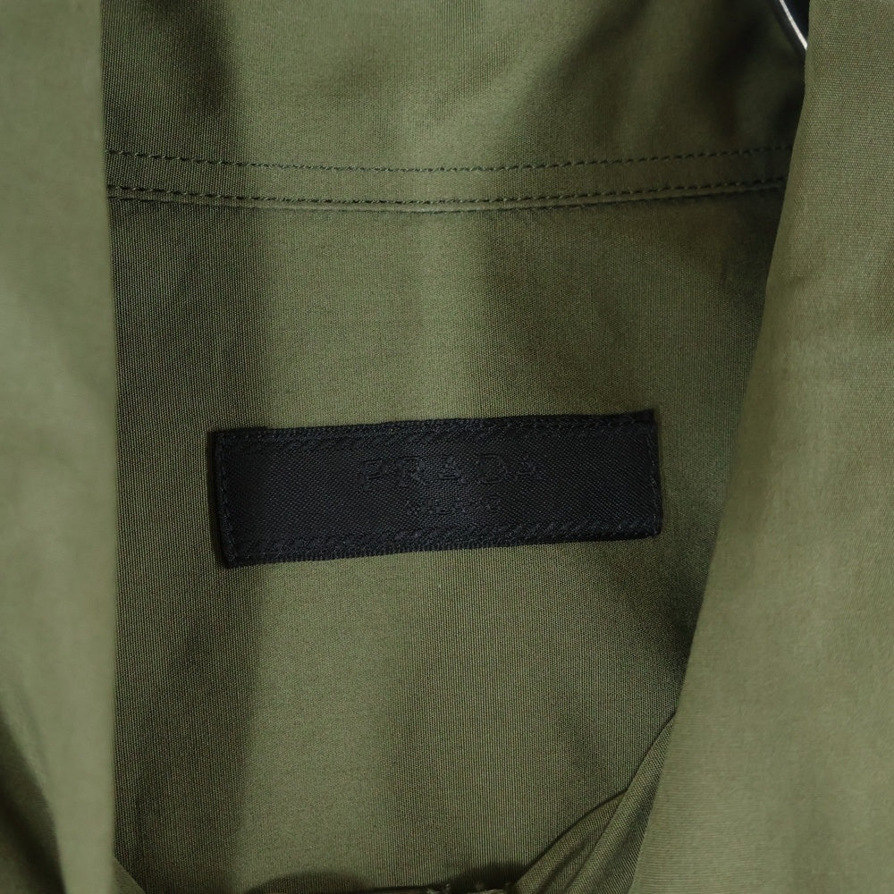 PRADA(プラダ) トライアングル ロゴ 三角プレート 長袖 シャツ カーキ UCN549 S000