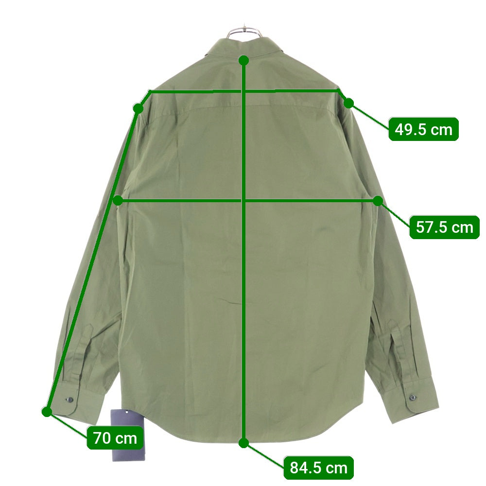 PRADA(プラダ) トライアングル ロゴ 三角プレート 長袖 シャツ カーキ UCN549 S000