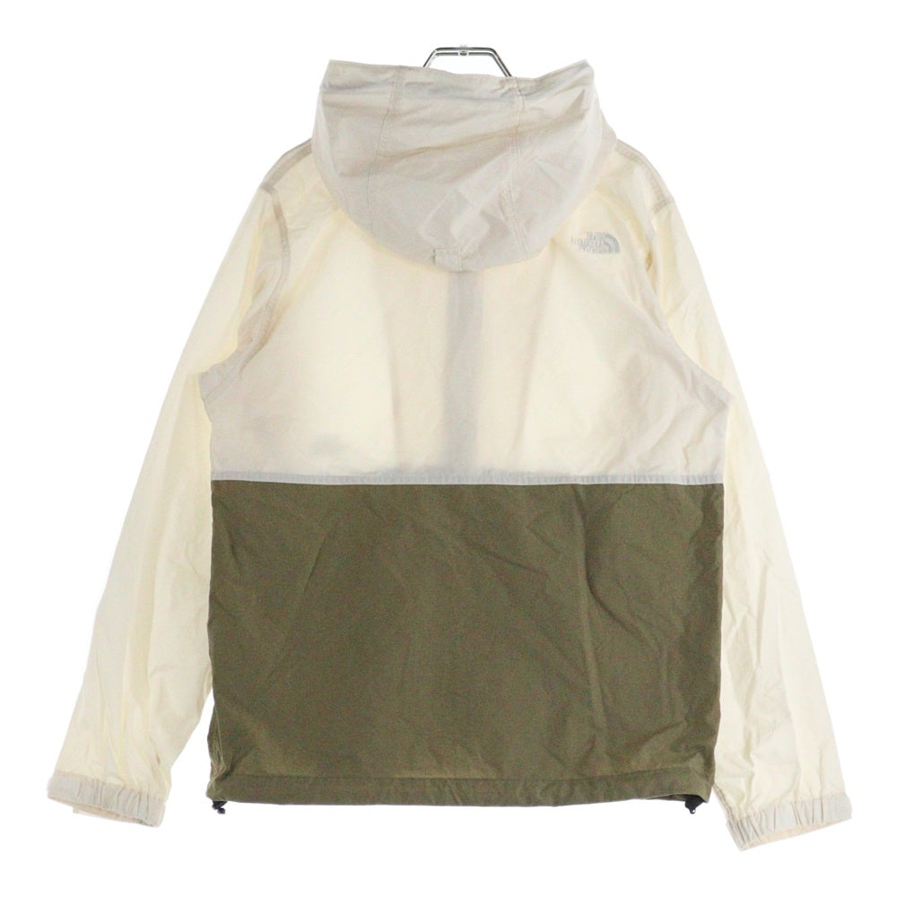 THE NORTH FACE(ザノースフェイス) COMPACT JACKET コンパクト フーデッドナイロンジャケット ホワイト/カーキ NPW72230