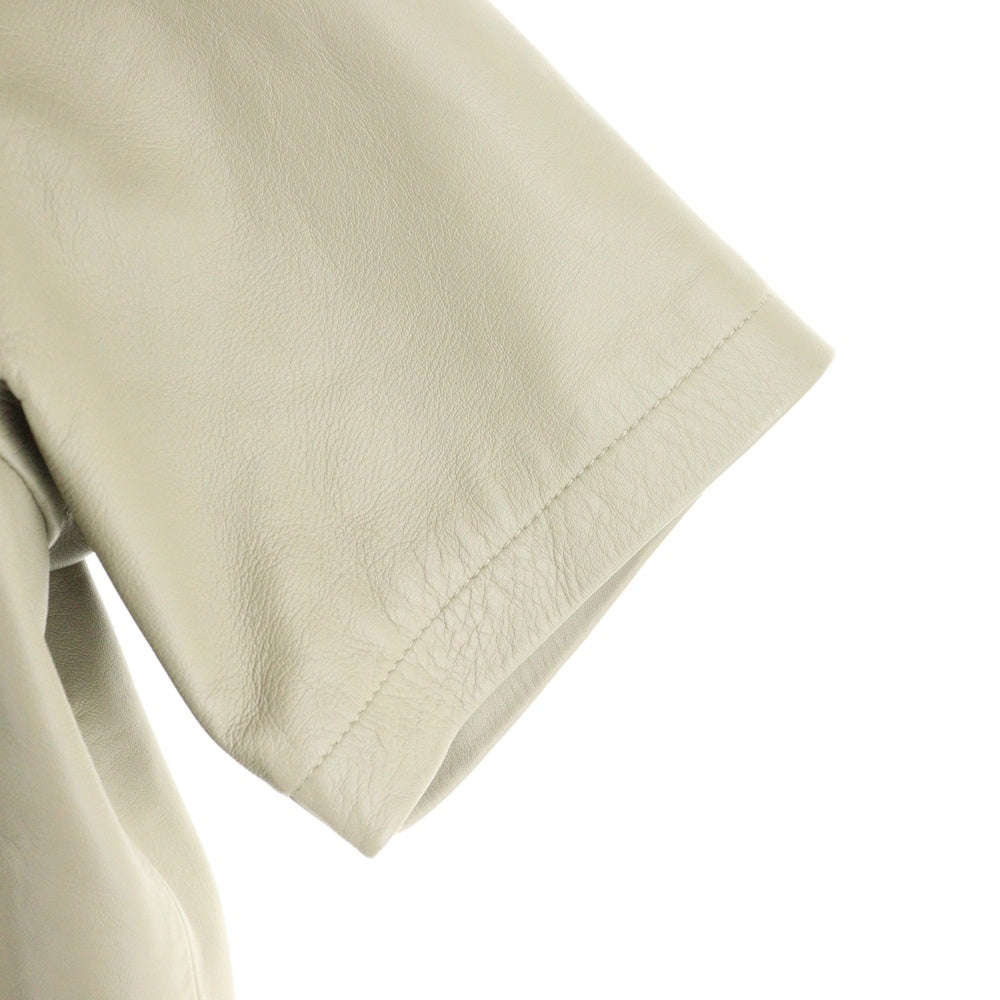 SUPREME(シュプリーム) 23AW S/S Leather Work Shirt ショートスリーブ 半袖 レザーワークシャツ ベージュ