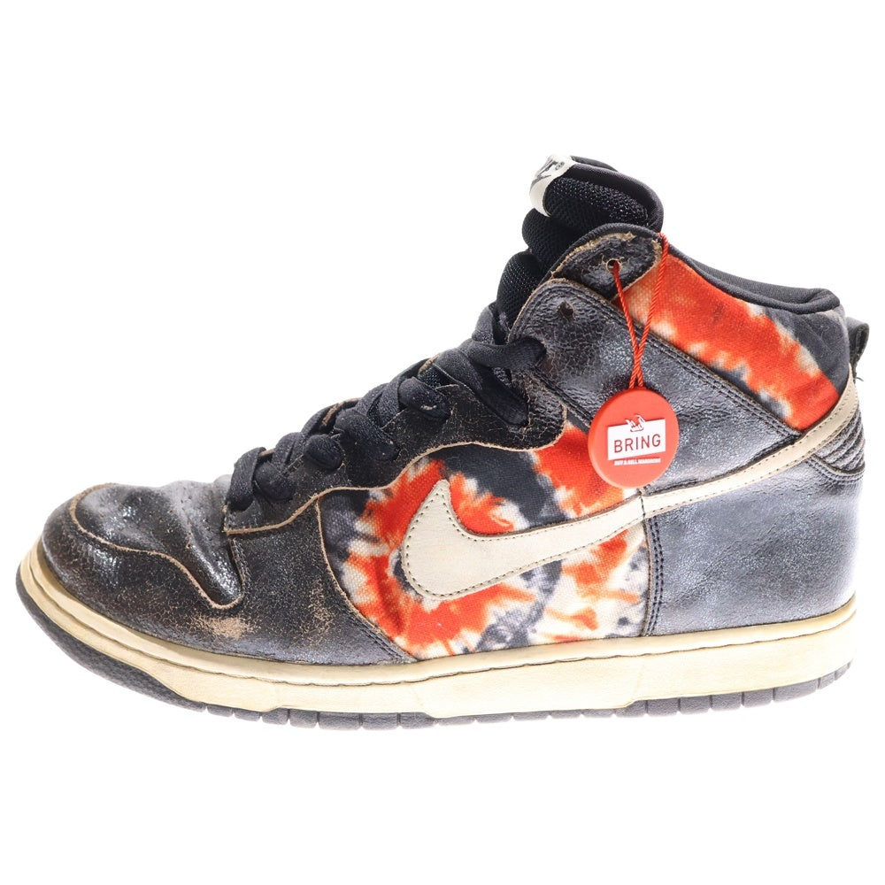 NIKE SB(ナイキエスビー) 【観賞用 2004年製】 DUNK HIGH HUF TIE-DYE ダンク ハフ タイダイ ハイカットスニーカー ブラック/レッド US12/30cm 305050-102