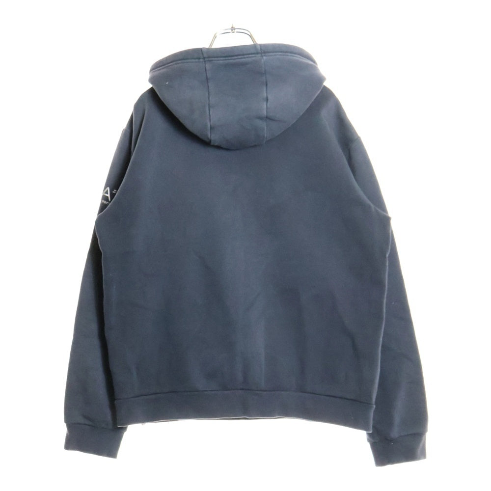 EMPORIO ARMANI(エンポリオアルマーニ) EA7 イーエー7 プルオーバー フロントプリントパーカー フーデットスウェット ブラック