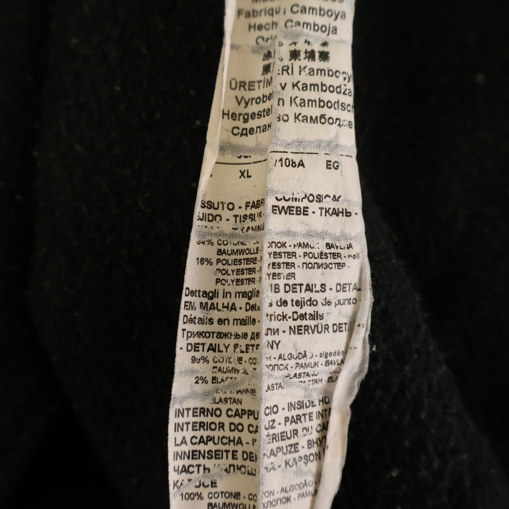 EMPORIO ARMANI(エンポリオアルマーニ) EA7 イーエー7 プルオーバー フロントプリントパーカー フーデットスウェット ブラック