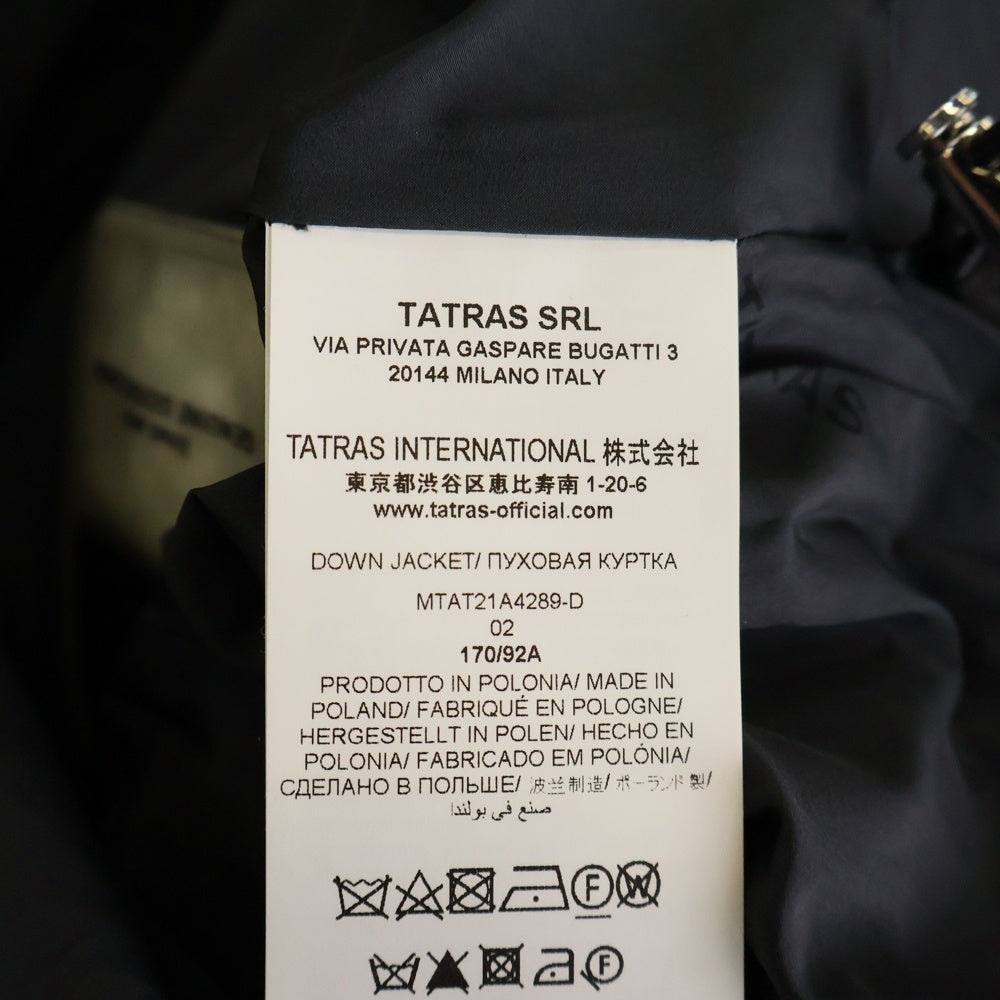 TATRAS(タトラス) 21AW DOMIZIANO ドミツィアーノ ナイロンフーデッド ダウンジャケット ブラック MTAT21A4289-D