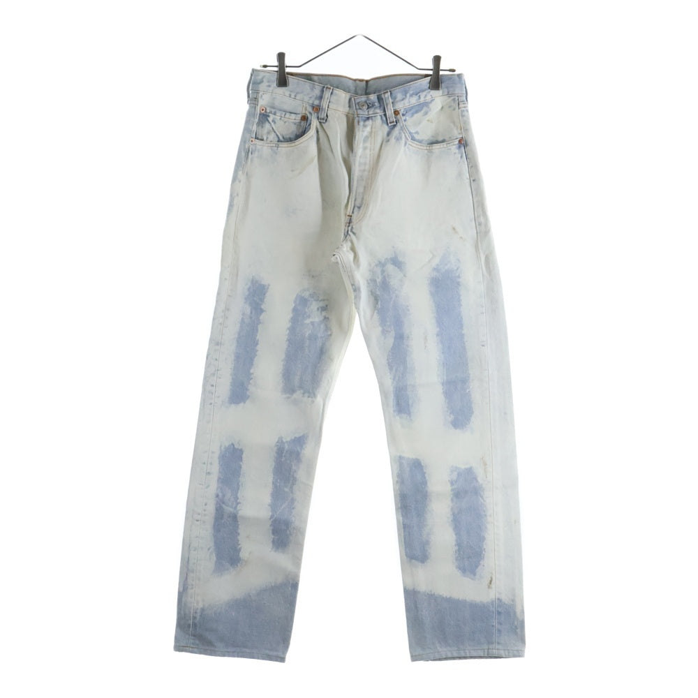 Levi's(リーバイス) 00S VINTAGE 501 ペイント加工 両面スモールe ボタン裏359 ボタンフライストレートデニムパンツ ジーンズ インディゴ 501-01