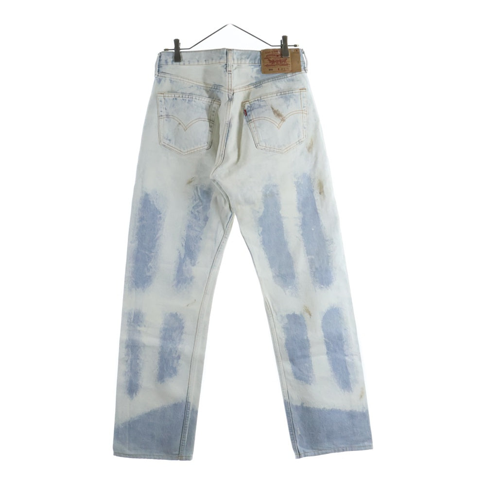 Levi's(リーバイス) 00S VINTAGE 501 ペイント加工 両面スモールe ボタン裏359 ボタンフライストレートデニムパンツ ジーンズ インディゴ 501-01