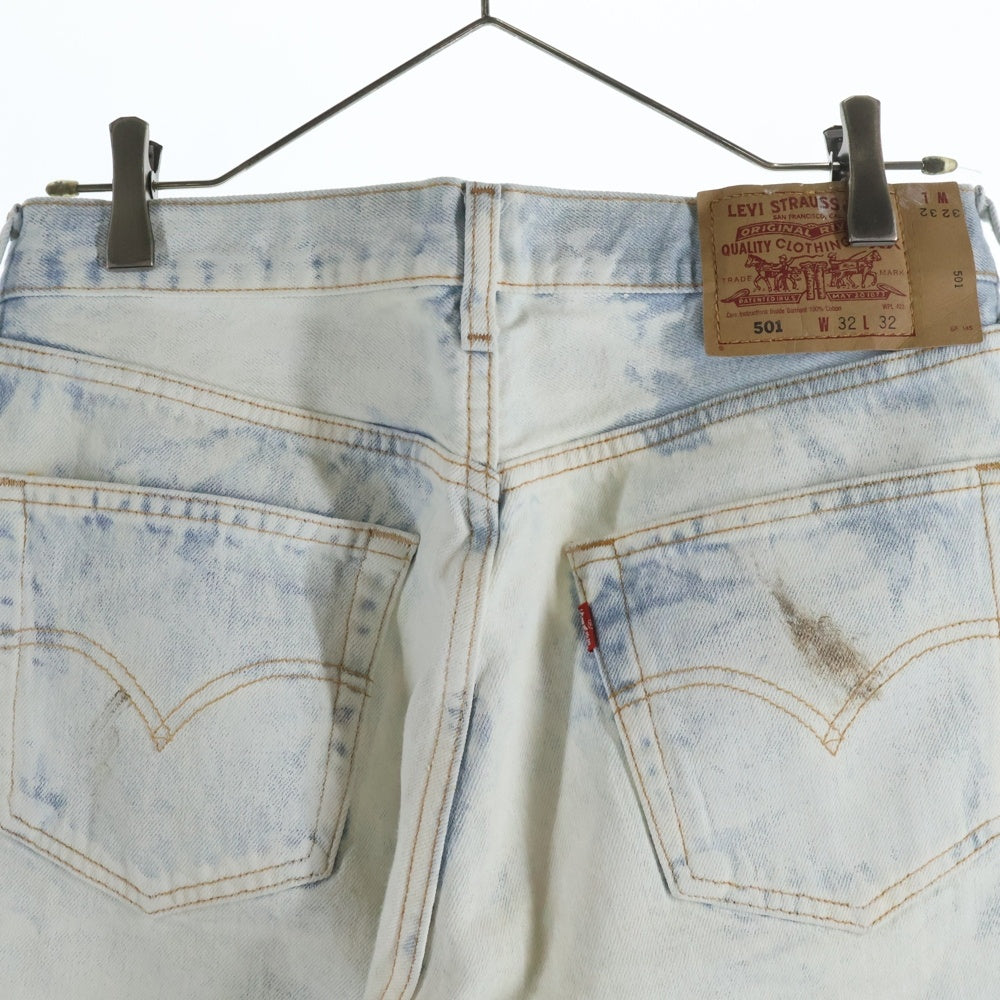 Levi's(リーバイス) 00S VINTAGE 501 ペイント加工 両面スモールe ボタン裏359 ボタンフライストレートデニムパンツ ジーンズ インディゴ 501-01