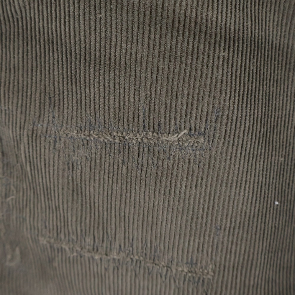 DOLCE & GABBANA(ドルチェアンドガッバーナ) ロゴプレート ジップフライ コーデュロイ ストレートパンツ カーキ P53T 9302