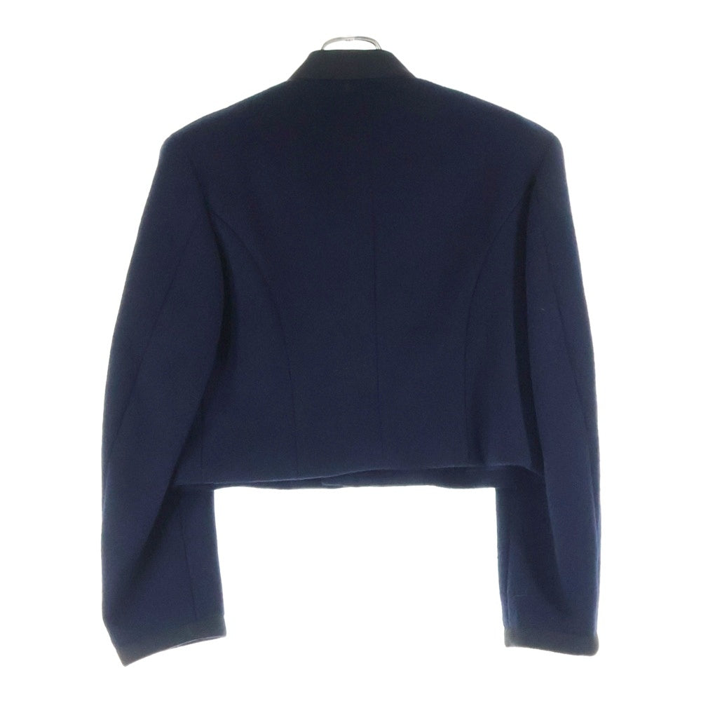 Y's(ワイズ) 97AW ウール スタンドカラー ブルゾン ジャケット ネイビー レディース YI-J62-107