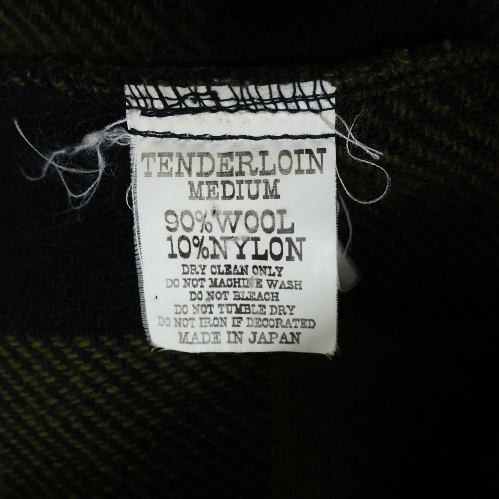 TENDERLOIN(テンダーロイン) T-BUFFALO JACKET バッファローチェック チェーンステッチ ジャケット オリーブ/ブラック