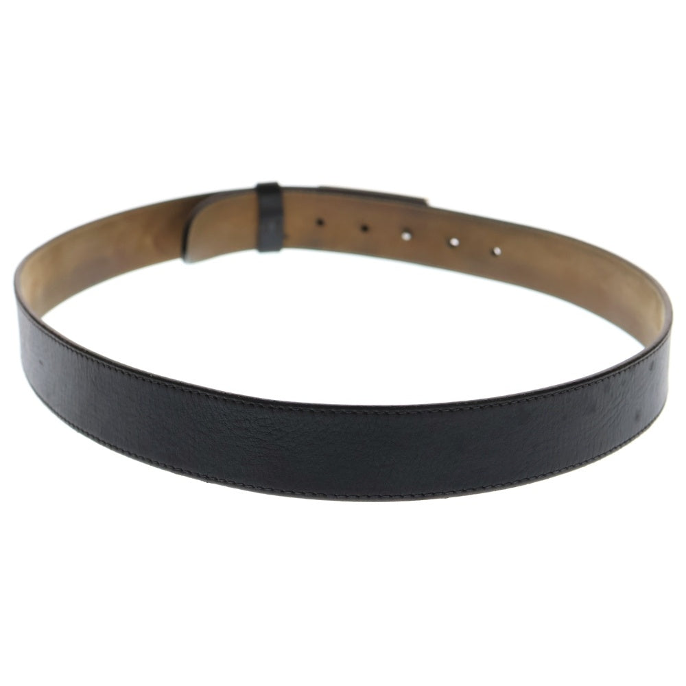 DOLCE & GABBANA(ドルチェアンドガッバーナ) メタルロゴバックル レザーベルト シルバー/ブラウン