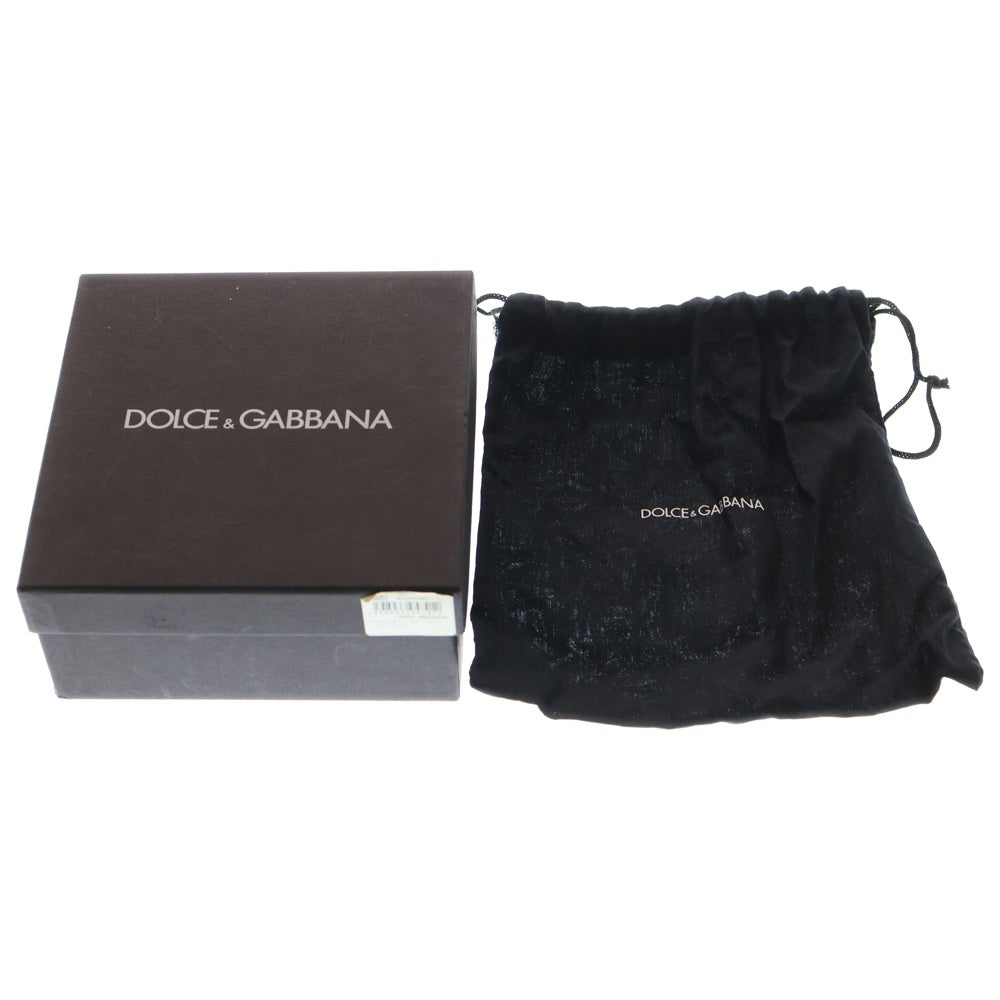 DOLCE & GABBANA(ドルチェアンドガッバーナ) メタルロゴバックル レザーベルト シルバー/ブラウン