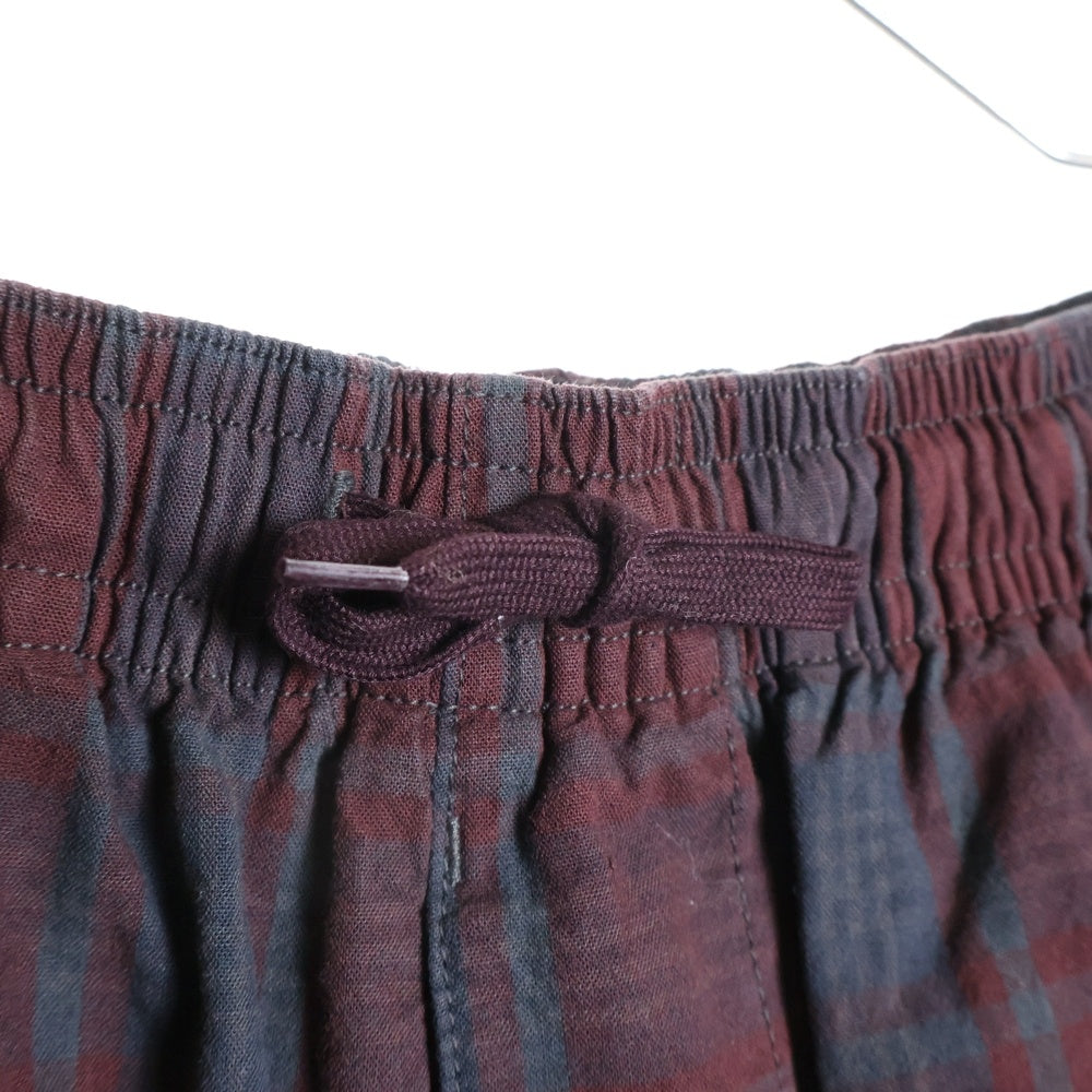 WTAPS(ダブルタップス) 20SS FROCK TROUSERS COTTON POPLIN TEXTILE コットンポプリン テキスタイル フロックトラウザーズ チェックパンツ レッド 201BRDT-PTM04