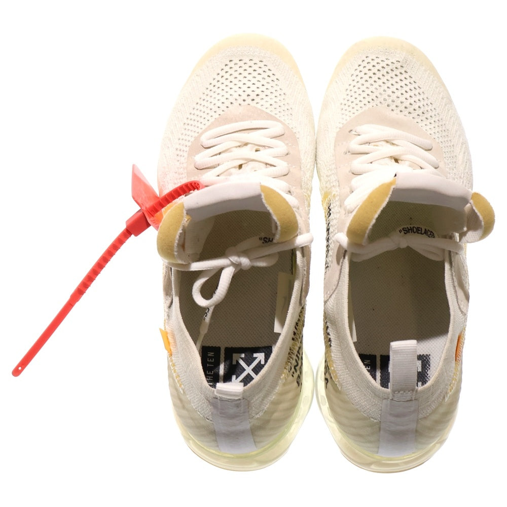 NIKE(ナイキ) ×OFF-WHITE THE 10 AIR VAPORMAX FK オフホワイト ザテン エアヴェイパーマックス フライニット ローカットスニーカー ホワイト US10/28cm AA3831-100