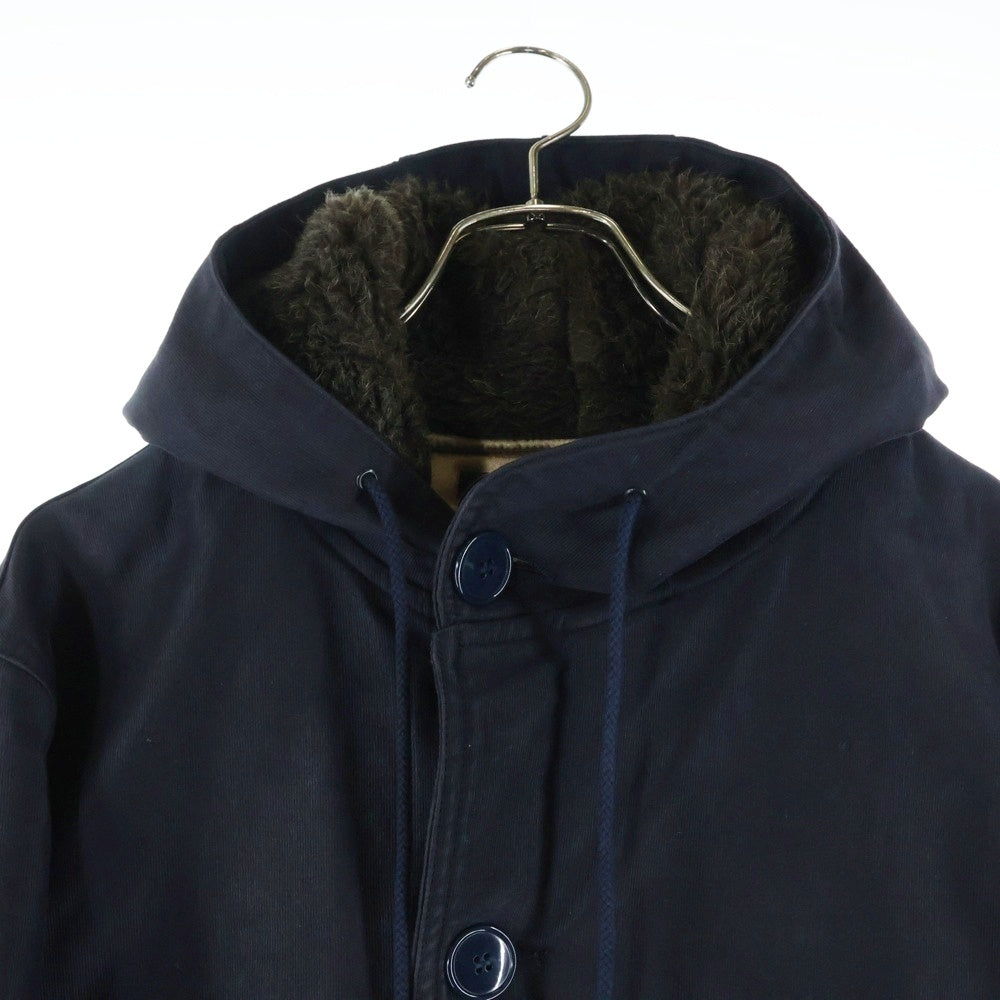 weirdo(ウィアード) 17AW HOT WRD COAT 両面プリント フーデッド ホット ウィアード ジャーマンコードコート ネイビー WRD-17-AW-04