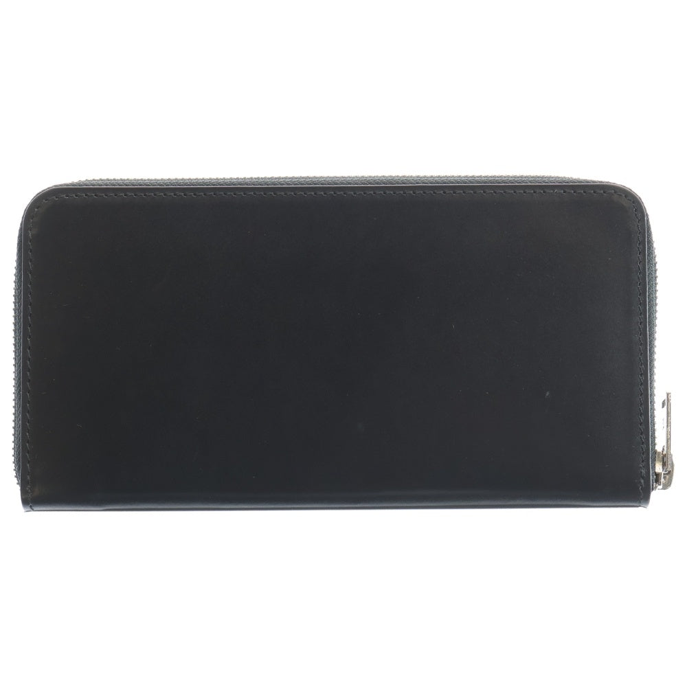 JOHN LAWRENCE SULLIVAN(ジョンローレンスサリバン) LEATHER LONG WALLET カウハイド レザー ジップアップロングウォレット 長財布 ブラック/シルバー JLS-08-04 レディース