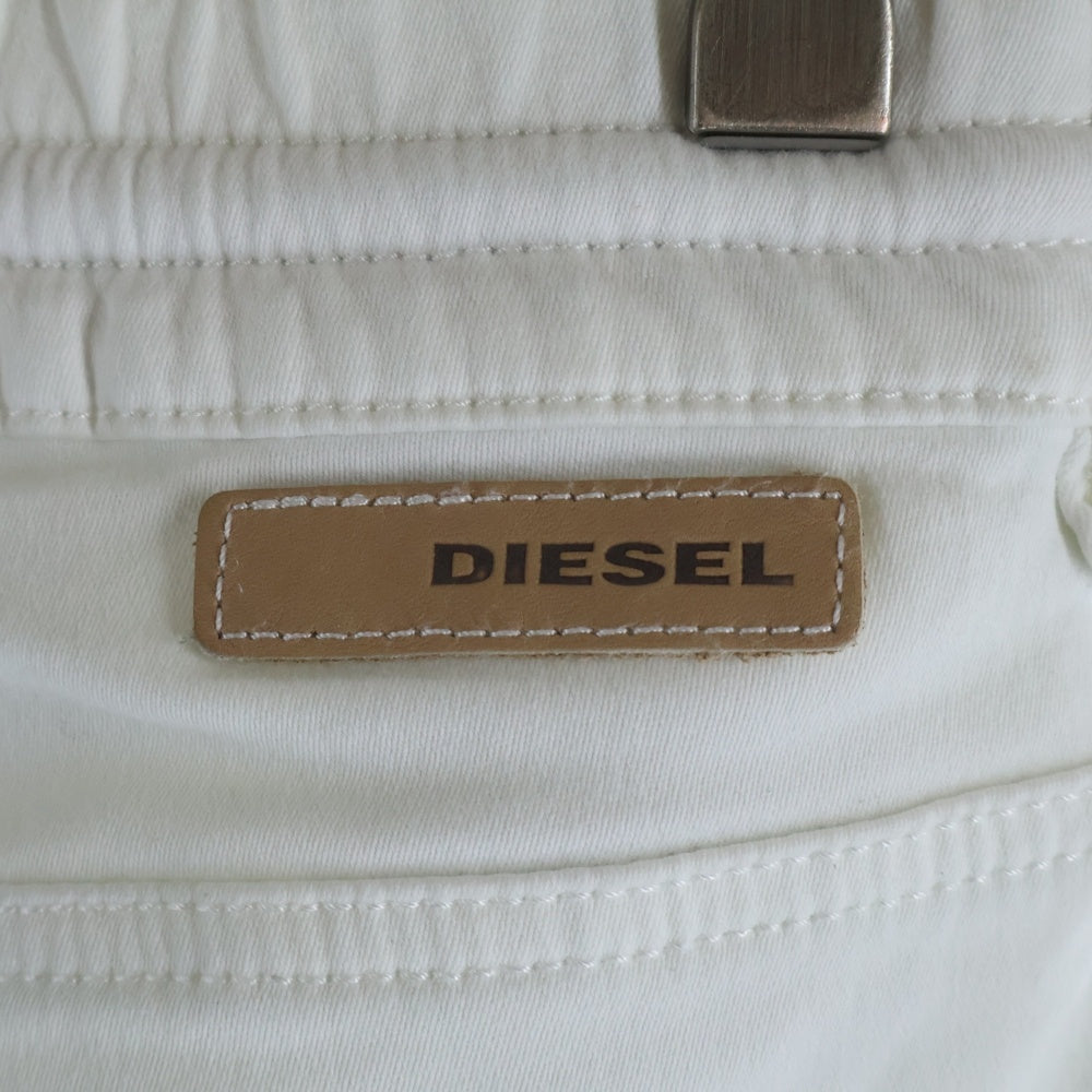 DIESEL(ディーゼル) マルチポケット ジップアップ ドローストリング デニムパンツ ホワイト 00ECALA6185BF03