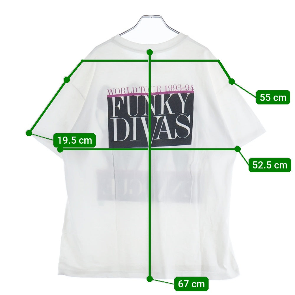 VINTAGE(ヴィンテージ) 90S VINTAGE EN VOGUE FUNKY DIVAS TEE ヴィンテージ アンヴォーグ ファンキーディヴァス HANESタグ 両面プリントTシャツ 半袖クルーネックカットソー ホワイト