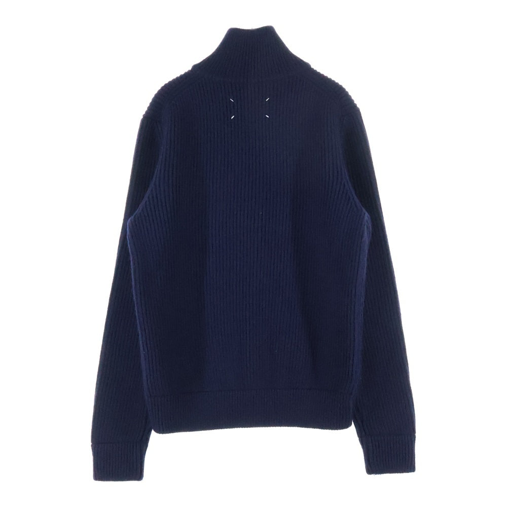 Maison Margiela(メゾンマルジェラ) 19AW DRIVERS KNIT ウール ジップアップ ドライバーズニット ネイビー S50GP0143 S16769