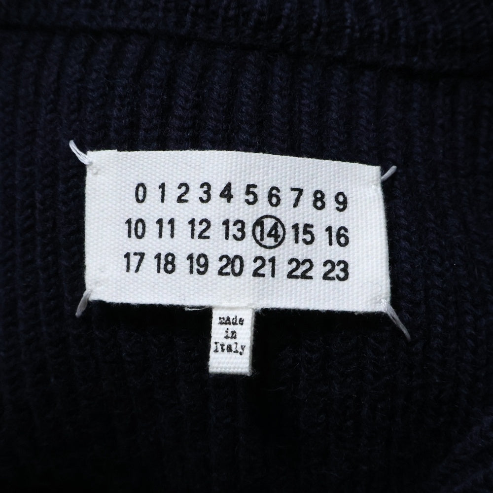 Maison Margiela(メゾンマルジェラ) 19AW DRIVERS KNIT ウール ジップアップ ドライバーズニット ネイビー S50GP0143 S16769
