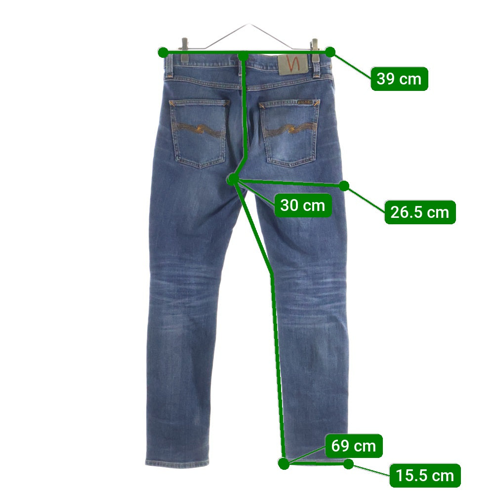 nudie jeans(ヌーディージーンズ) ジップフライ スキニーデニムパンツ インディゴ SE556628927701