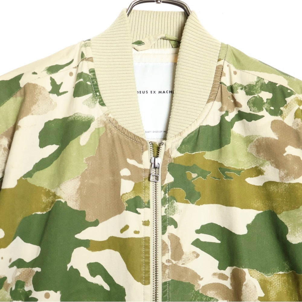 DEUS EX MACHINA(デウスエクスマキナ) ELIAS CAMO BOMBER カモ柄ボンバージャケット ジップアップブルゾン カーキ DMP76459