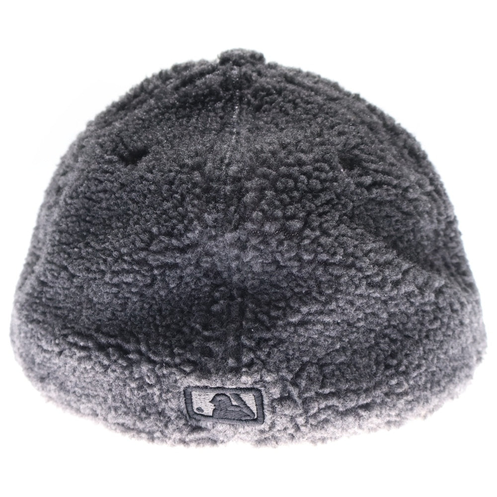 NEW ERA(ニューエラ) NY ニューヨークヤンキース ロゴ刺繍 ボアフリースベースボールキャップ 帽子 グレー