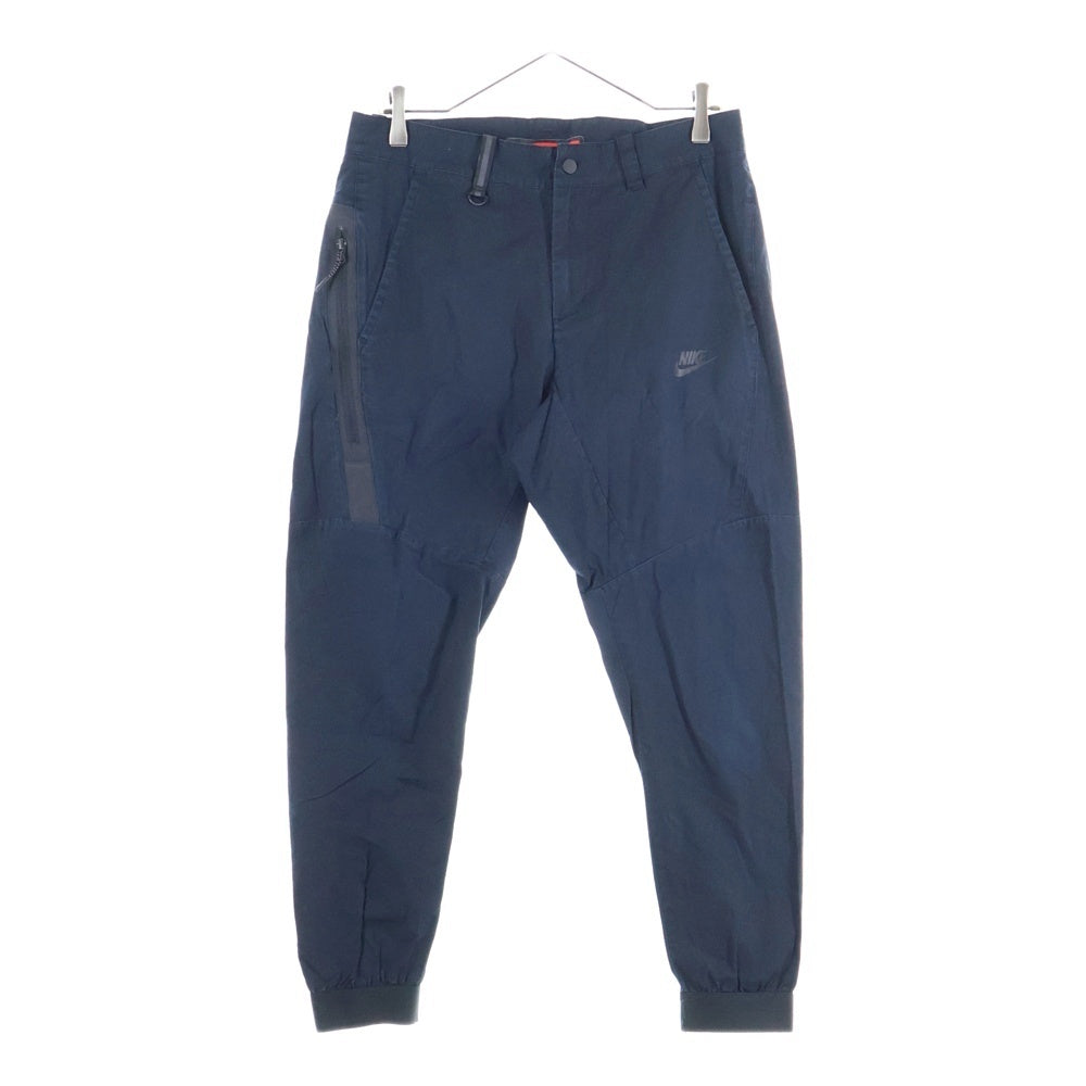 NIKE(ナイキ) ボンデッド ウーブン ロゴデザイン ジップアップ ジョガーカフパンツ ブラック 823364-010