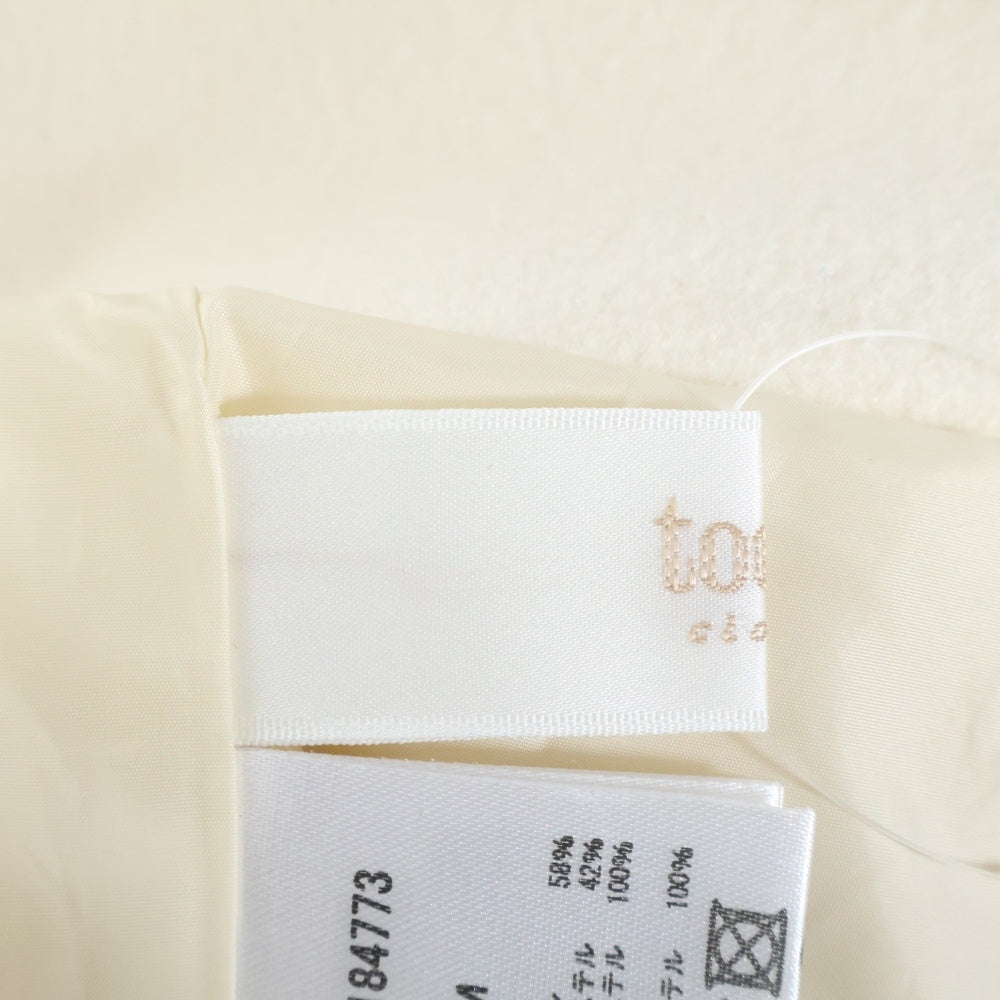 NO BRAND(ノーブランド) tocco closet トッコクローゼット ファーティペット付き フェイクウールコート アイボリー レディース 186-184773