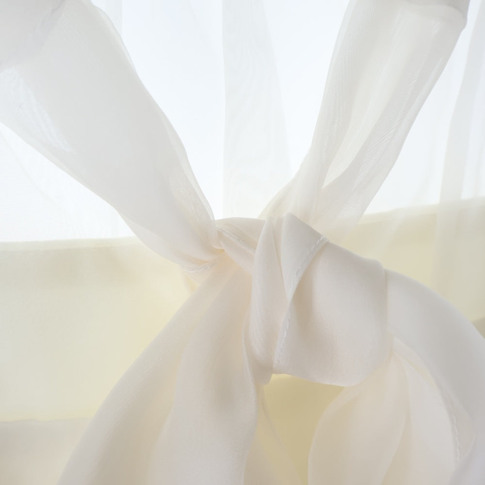 NO BRAND(ノーブランド) MERCYRYDUO マーキュリーデュオ キャミソール付き シースルー ロングスリーブブラウス レディース ホワイト 002450400201-01