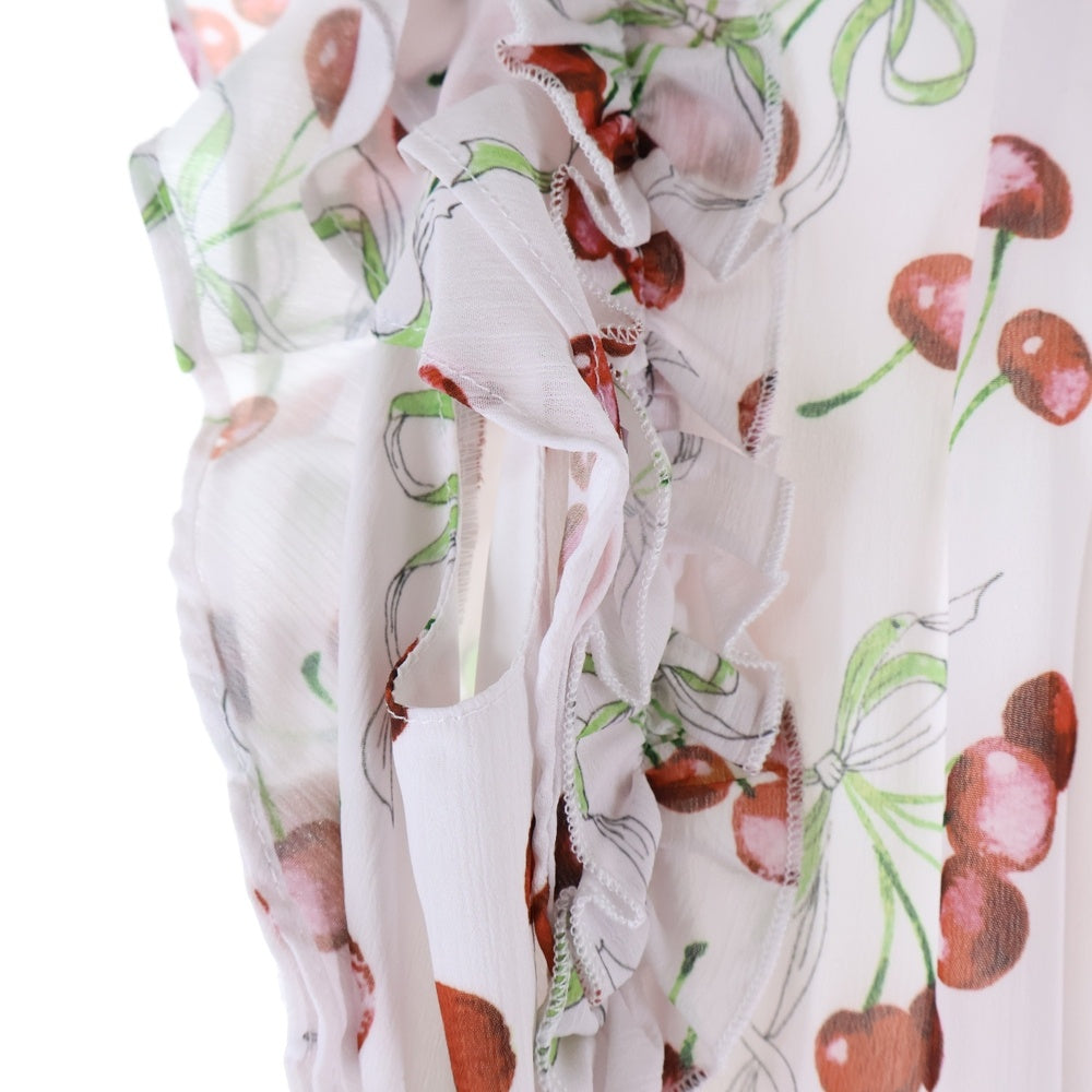 LILLIAN CARAT(リリアンカラット) バリエーションプリント ティアードワンピース ピンク/レッド レディース 45215308D