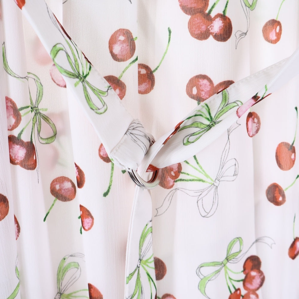 LILLIAN CARAT(リリアンカラット) バリエーションプリント ティアードワンピース ピンク/レッド レディース 45215308D