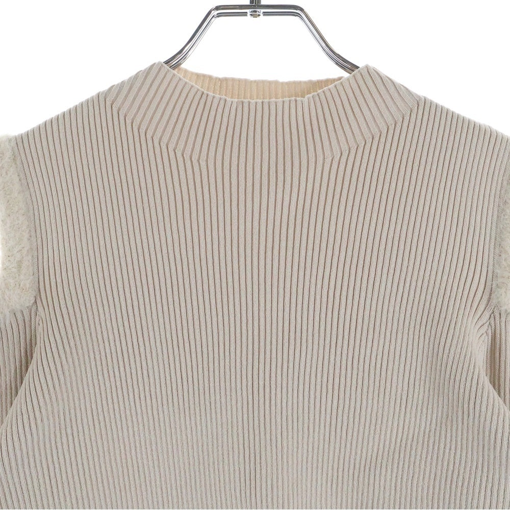 NO BRAND(ノーブランド) DAZZLIN ダズリン オープンエコファースリーブ ニット セーター ベージュ レディース 022462600101-01