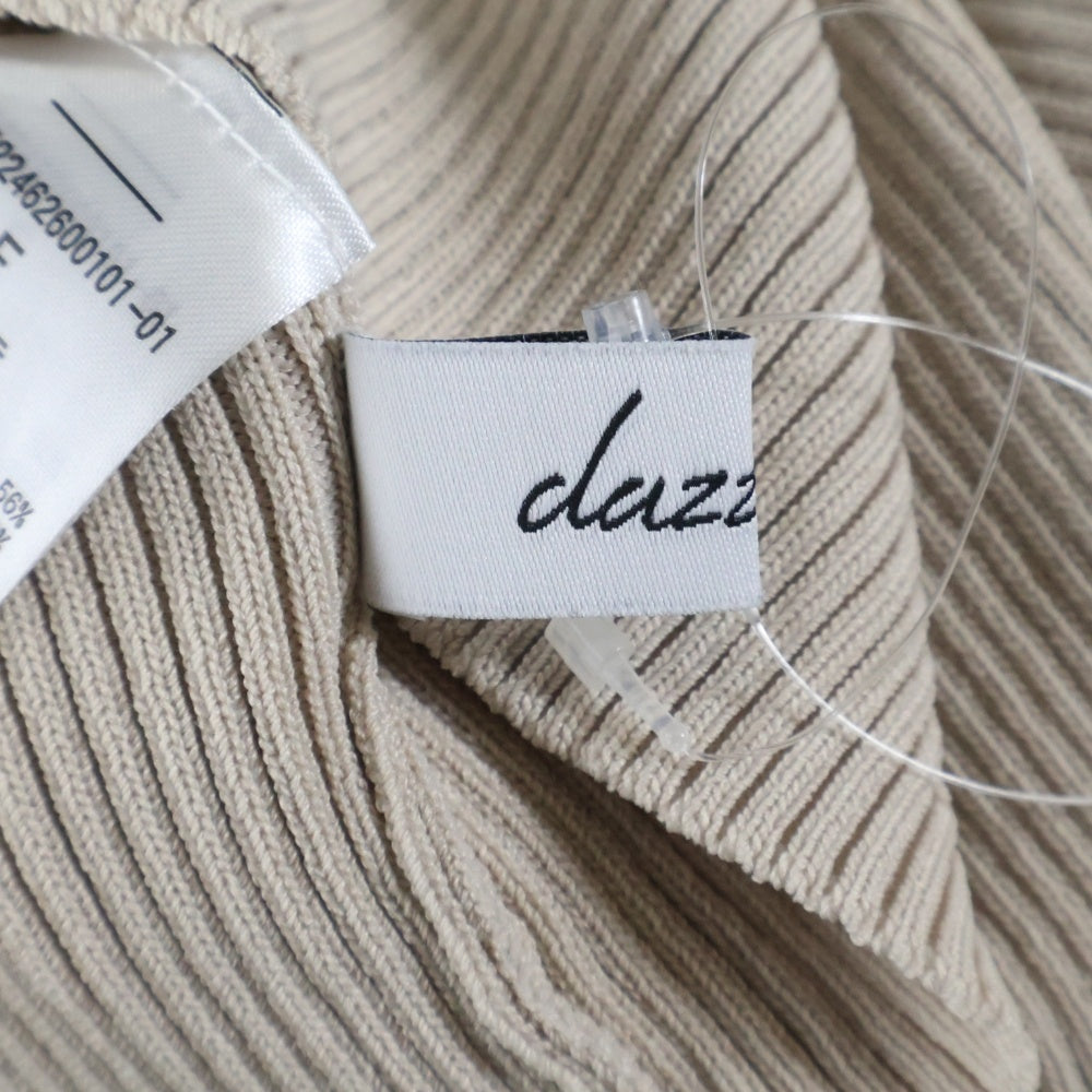NO BRAND(ノーブランド) DAZZLIN ダズリン オープンエコファースリーブ ニット セーター ベージュ レディース 022462600101-01