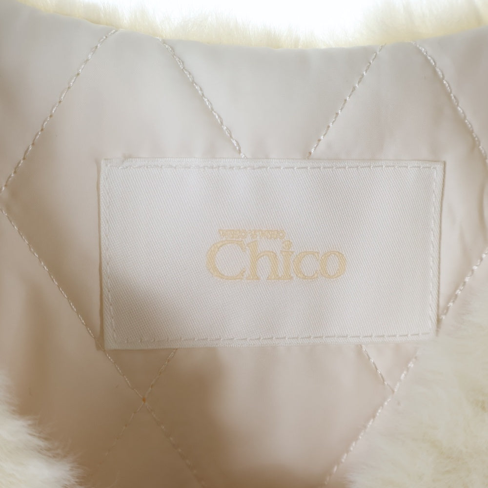 Chico(チコ) エコファー ライナーキルティング ベスト ホワイト レディース CHZ1022107A0004