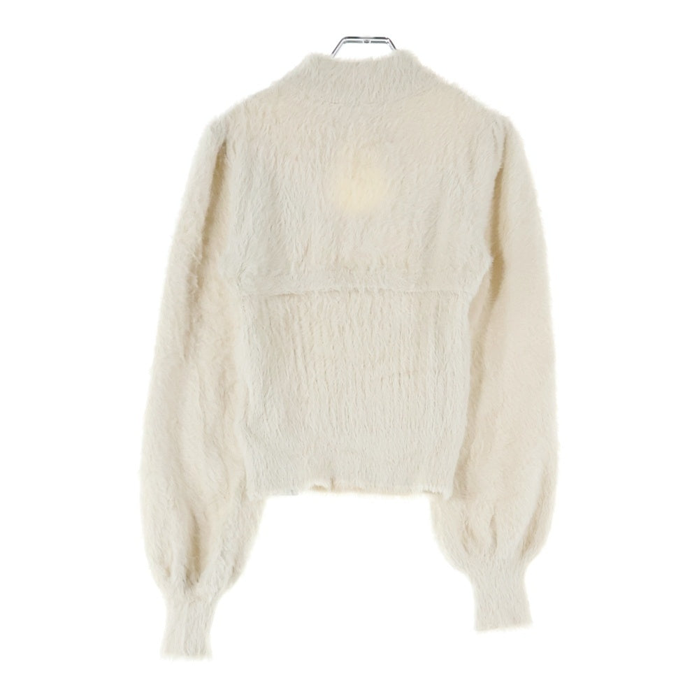 NO BRAND(ノーブランド) michellMacaron ミシェルマカロン リボンシャギー ニットトップス セーター ベージュ レディース SFY0439C