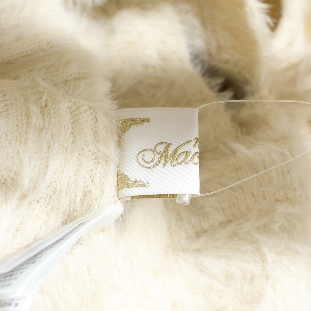 NO BRAND(ノーブランド) michellMacaron ミシェルマカロン リボンシャギー ニットトップス セーター ベージュ レディース SFY0439C