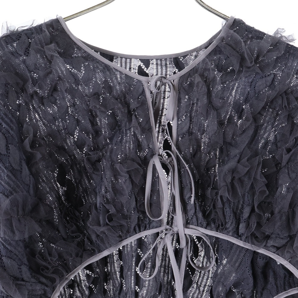 snidel(スナイデル) チュールフリル リボンカーディガン グレー レディース SWFB242084