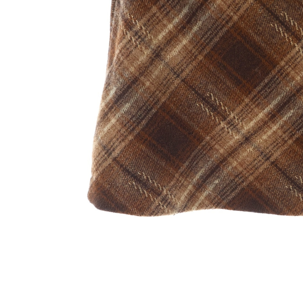 NO BRAND(ノーブランド) TITTY&CO. ティティーアンドコー チェック タイト フレア スカート ブラウン レディース