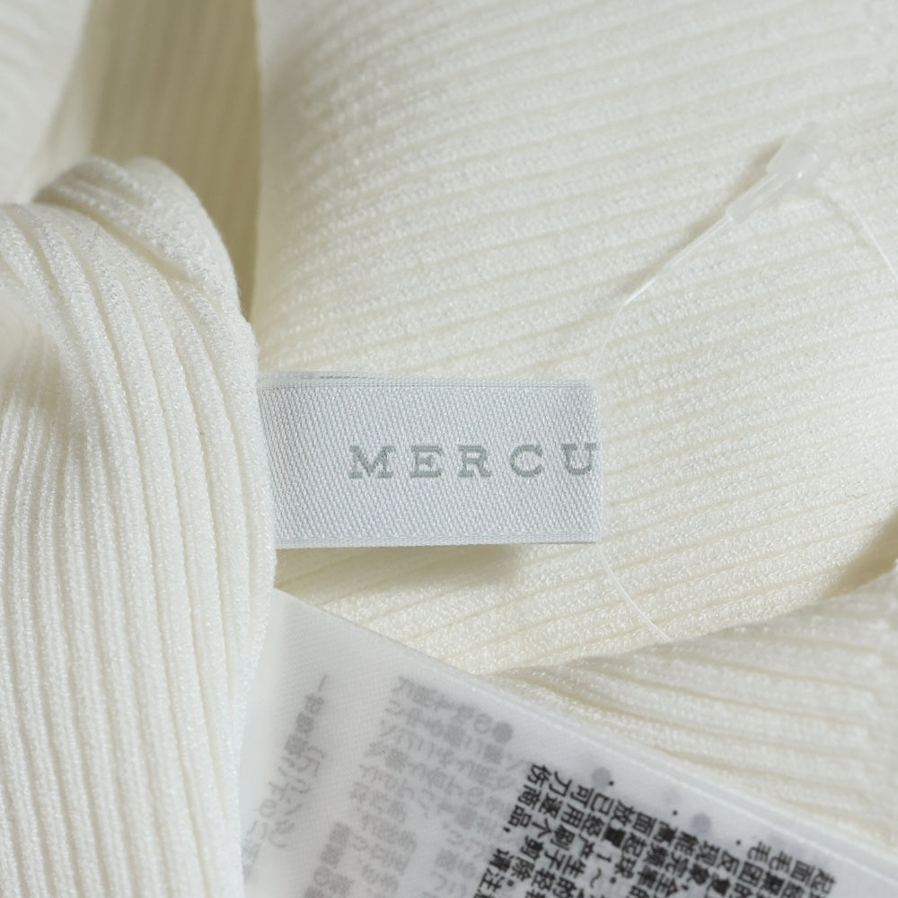 NO BRAND(ノーブランド) MERCURYDUO マーキュリーデュオ 2WAY異素材 ロングスリーブ カットアウトニット セーター ホワイト レディース 002452601501-01