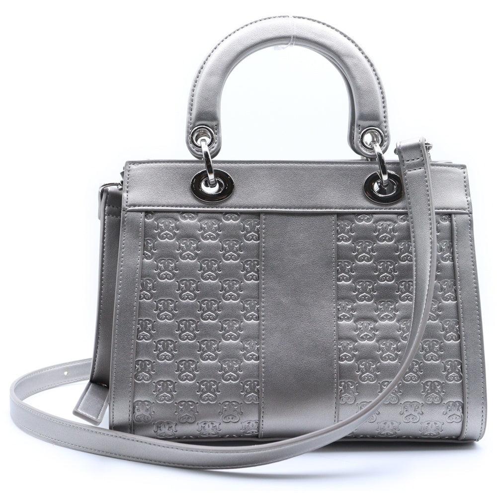 snidel(スナイデル) 24SS シルバーチャーム付き フェイクレザー パフハンドルバッグ レディース シルバー SWGB241627